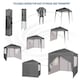 image 3 of MCC Direct 2X2 Pop up Grey Gazebo with Sides | Grey | Grey