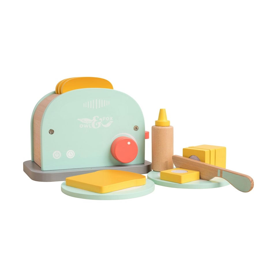 image 1 of Owl & Fox Wooden Baking Set, Toaster Set & Coffee Machine - FSC® certified