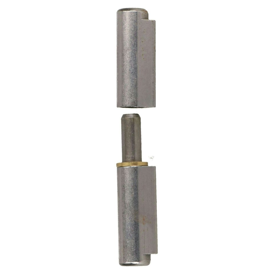 image 1 of Lift Off Bullet Hinge Weld On Brass Bush 16x100mm Heavy Duty Door Hatch 2PK | Silver