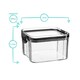 image 3 of Argon Tableware Food Storage Containers - 460ml - Black - Pack of 9 - Resuable Container Meal Prep Container Tub Tupperware Airtight Lid