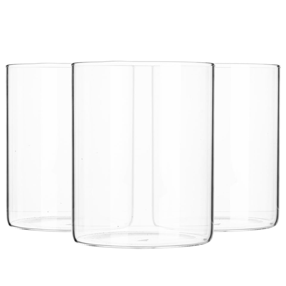 image 1 of Argon Tableware Glass Storage Jars - No Lid - 750ml - Kitchen Utensils Pot Bathroom Storage Open Container Glass Jar - Set of 3