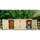 image 3 of Chatburn 1 Wheelie Bin/6 Recycle Box Store - L80.4 x W250.5 x H120 cm - Fits 1x 180L or 1x 240L Wheelie Bins & 6x Recycle Boxes Brown