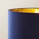 image 5 of ValueLights Charlie Gold Floor Lamp Navy Velvet Gold Inner Shade | Blue