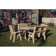 image 1 of Ergo Table Set - Sits 8 Wooden Garden Dining Furniture Incl. 2 Bench & 2 Chair - L240 x W140 x H105 cm - Minimal Assembly Required
