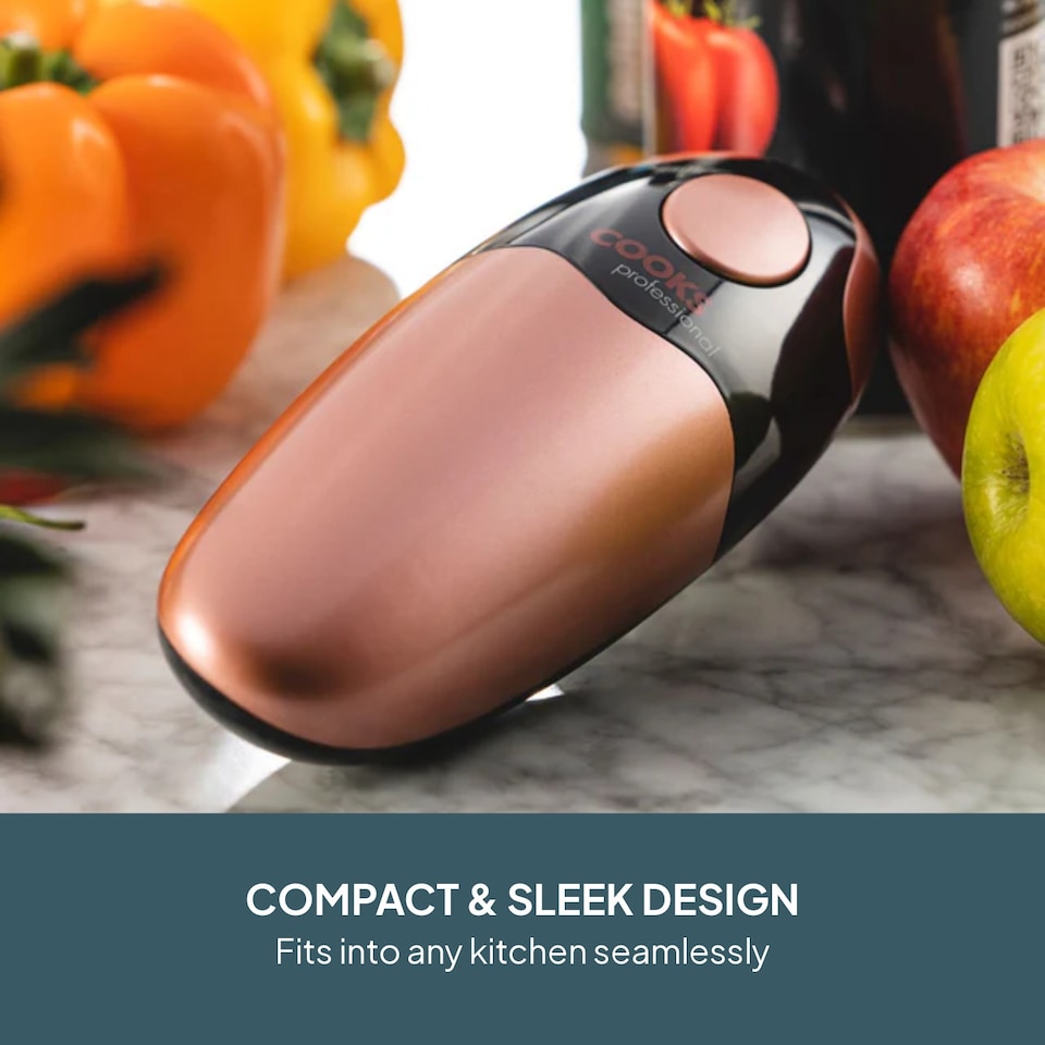 image 1 of Cooks Professional Automatic Can Opener with Simple One Touch Operation | Copper | Copper & Black
