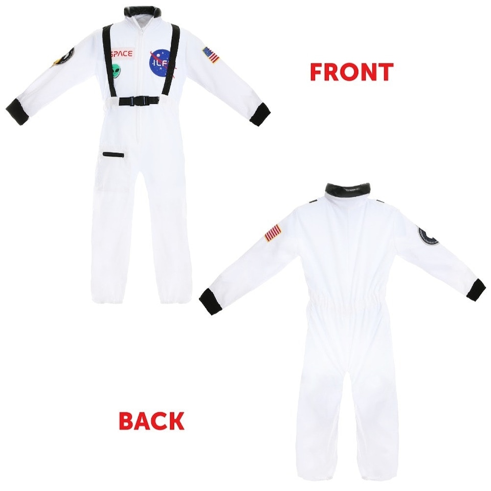 image 1 of Astronaut Costume & American Flag White | L
