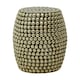image 1 of Interiors by Premier Gold Finish Beaded Barrel Stool Gold