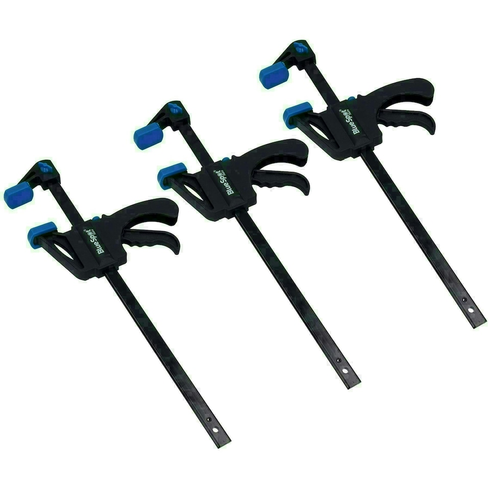image 1 of 12" Quick Release Ratchet Rapid Bar Speed Clamp Holder Grip Spreader Fastener 3pk