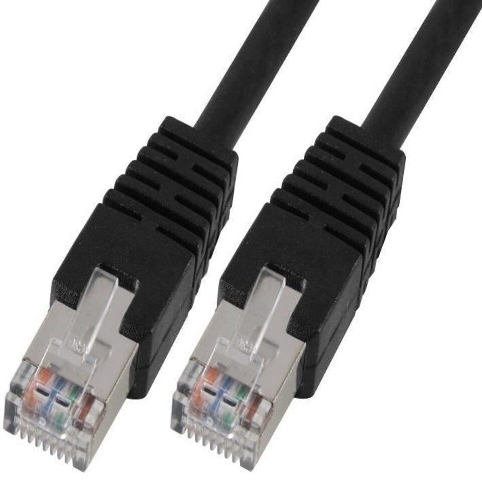 PRO SIGNAL - RJ45 to RJ45 Cat5e S/FTP Ethernet Patch Lead 0.5m Black