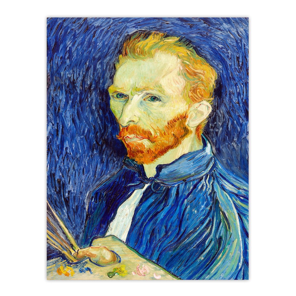 image 1 of Vincent van Gogh Framed Wall Art Print Self Portrait With Palette Home Décor