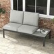 image 6 of Outsunny 2 Seater Outdoor Seat Cushions, Water Repellent Seat Pads with Backrest 