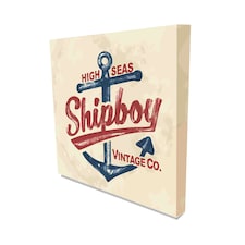 Vintage Anchor (Canvas Print) 30cm x 30cm