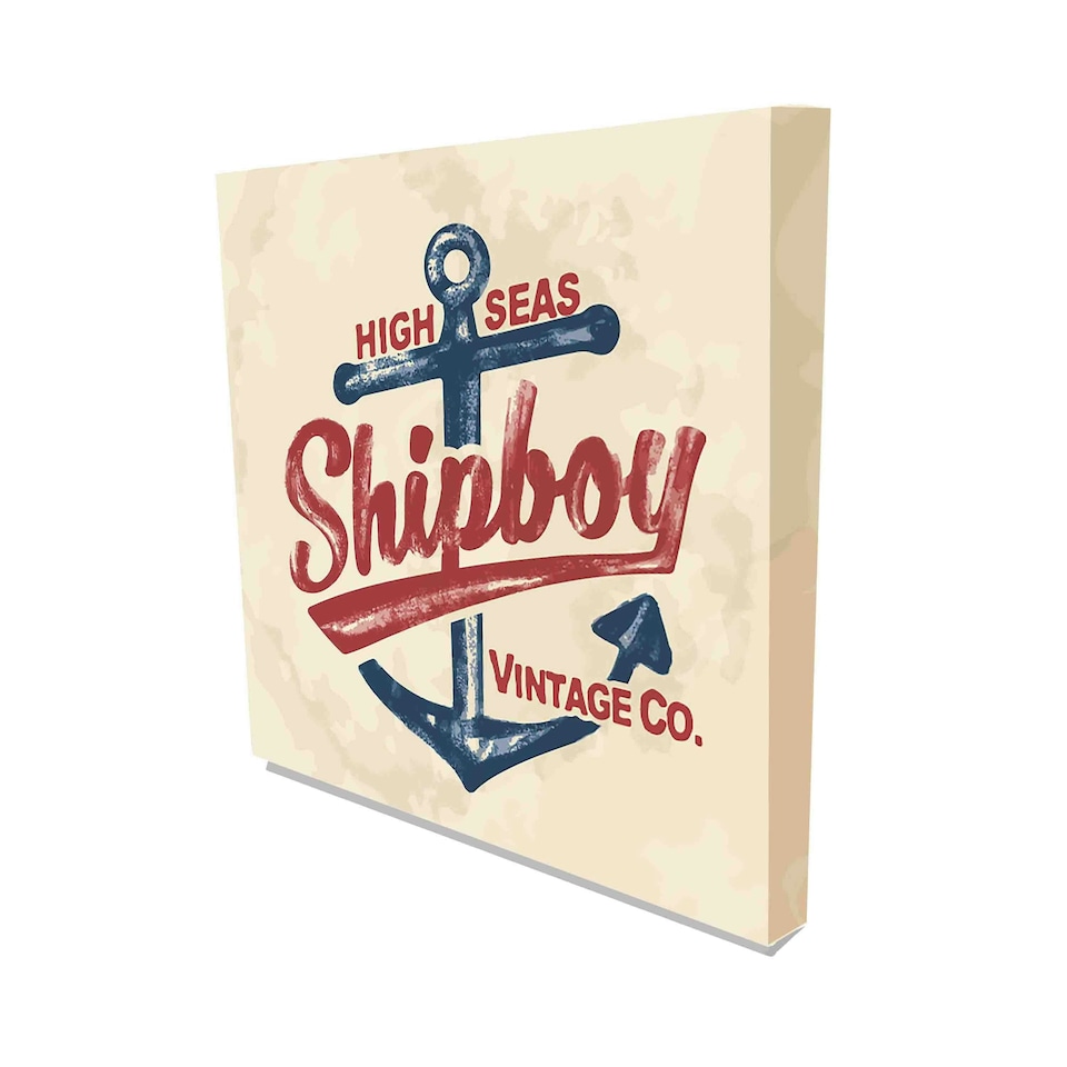 image 1 of Vintage Anchor (Canvas Print) 30cm x 30cm