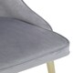 image 5 of Interiors by Premier Grey Velvet Dining Chair, Mid-Century Modern Grey and Gold Velvet Dining Chairs, Luxury Dining Chair