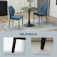 image 7 of HOMCOM Set of 2 Dining Chairs with Curved Back Padded Seat for Kitchen Blue Blue