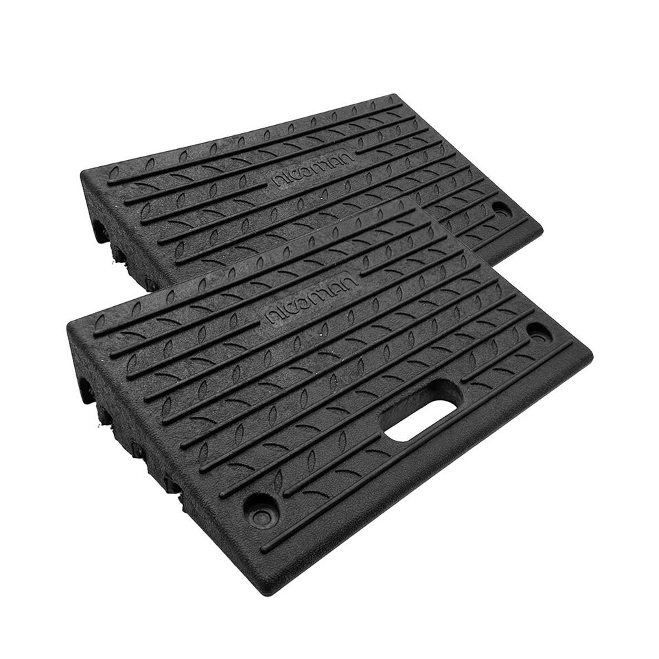 image 1 of Nicoman Rubber Kerb Ramp 1000kg Capacity for Cars, Motorbikes, Sheds, Driveways | Black