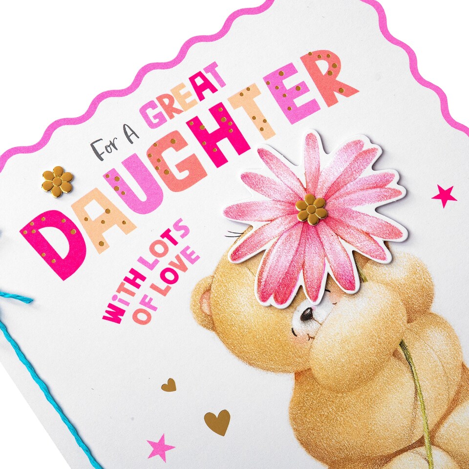 image 1 of Hallmark Birthday Card For Daughter - Cute Forever Friends With Flower Design