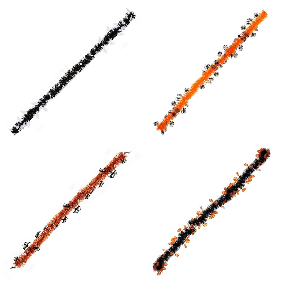 image 1 of PMS Halloween Spider Tinsel Decoration - 2m