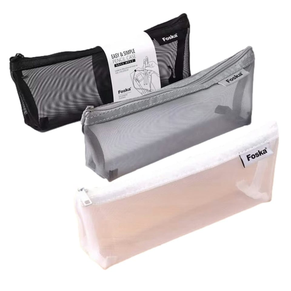 image 1 of Single Multipurpose Nylon Net Yarn Student Pencil Case | Multi