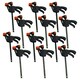 image 1 of 4" Quick Release Rapid Bar Clamp Holder Grip Spreader Speed Clamps 12 Pack