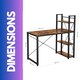 image 8 of 97CM Wide Computer Desk With 3 Shelves Rustic Brown Brown