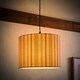 image 3 of ValueLights Hallie Natural Stripe Large Ceiling Lamp Shade & Bulb | Brown