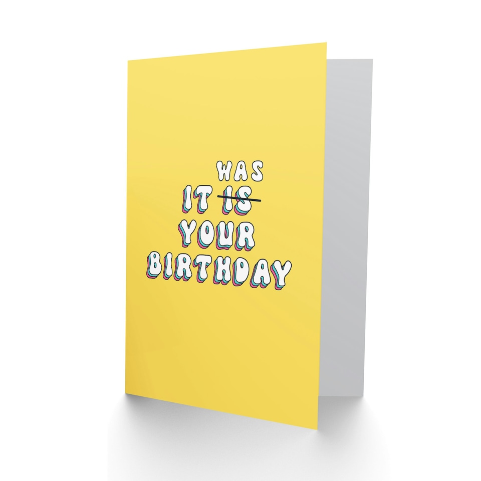 image 1 of Belated Correction Fun Joke Her Funny Birthday Card