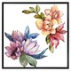 image 1 of Rainbow flowers (Picture Frame) Black | S