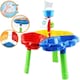 image 3 of 40-Piece Sand & Water Activity Table - 3 Compartments with Water Blaster & Toys - Outdoor Play Multi