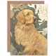 image 1 of Dog Lover Golden Retriever Botanical Pet Portrait Animal Greeting Card