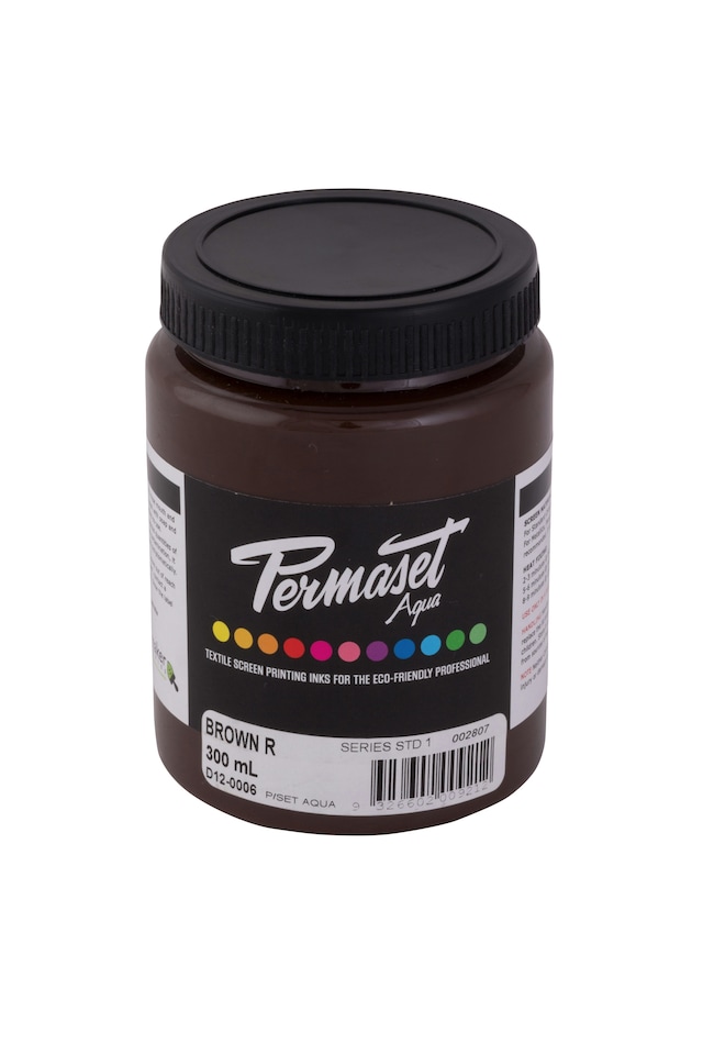 Permaset Aqua Standard Ink, Brown, 300ml