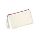 image 2 of Westford Mill Canvas Wristlet Pouch - Natural/Red - One Size | Multi