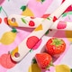 image 5 of OHS Summer Print Plastic Picnic Salad Bowl Utensil Set Lightweight | Pink | Bright Fruits