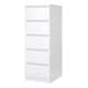 image 3 of Naia Narrow Chest of 5 Drawers in White High Gloss