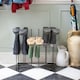 image 5 of Hammer and Tongs Steel Wellington Boot Rack - 6 Pair - Black Black