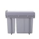 image 1 of Living and Home Cabinet Pull-Out Kitchen Trash Bin 30L（10L+20L) Grey
