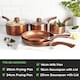 image 4 of Cermalon 5 Piece Copper Non Stick and All Hob Compatible Cookware Pan Set