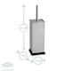 image 5 of Harbour Housewares Square Toilet Brush & Bin Set - Brushed Metal Grey