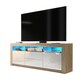 image 7 of TV Unit TV Stand Cabinet Sideboard Oak White High Gloss Doors Free LED 160cm