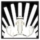 image 1 of Art deco skyscraper in black & white (Picture Frame) Black | S