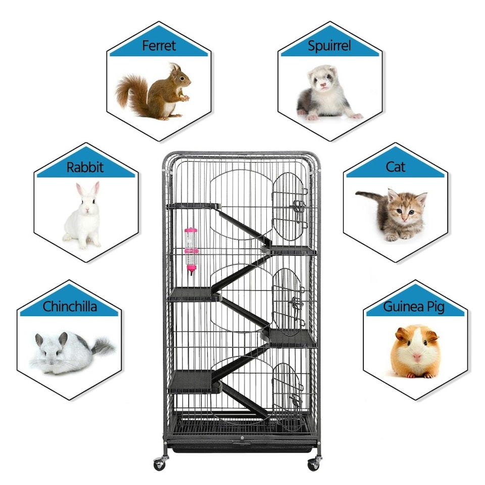 image 1 of Yaheetech 6 Levels Rolling Large Ferret Cage