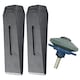 image 1 of SPARES2GO Log Splitter Blade Sharpener Kit 2.5KG 10" Wood Splitting Timber Chisel Wedges + Drill Attachment
