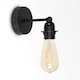 image 2 of ValueLights Cambourne Black Indoor Wall Light and E27 Pear LED 4W Warm White 2700K Bulb