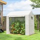 image 2 of Outsunny Walk-in Greenhouse, Green House with Mesh Windows, White | White | White