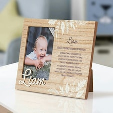 History & Heraldry Pre-Personalised Kids Wooden Picture Frame - Liam