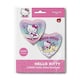 image 3 of Hello Kitty Rainbow Heart Shape Foil Helium Balloon 46cm / 18 in