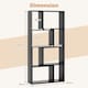image 2 of COSTWAY 5-Tier Geometric Bookshelf Bookcase Organizer Black Black