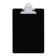 image 1 of Black A5 Clipboard with Butterfly Clip with Ruled Side