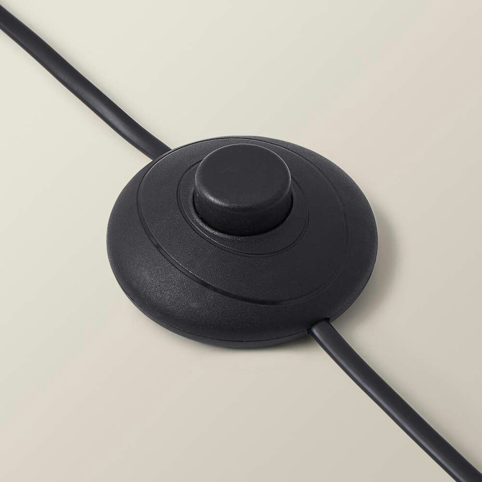 image 1 of ValueLights Camden Brushed Chrome Tripod Floor Lamp Charcoal Shade & Bulb | Grey