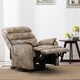 image 7 of Buckingham Single Motor Electric Rise Recliner Bonded Leather Chair (Stone)